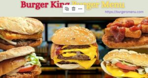 Burger King Burger Menu